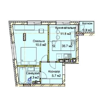 Продаж 1к квартири 38.7 кв. м на вул. Дорошенка Петра 66Б (46440$)