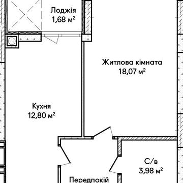 Продаж 1к Квартира Ольги Кобилянської (Достоєвського) вулиця ЖК Синергия Сити