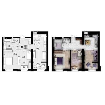 Продаж 2к Квартира Ватутіна вулиця ЖК Lavanda Park