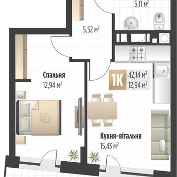 Продаж 1к Квартира Пилипа Орлика вулиця