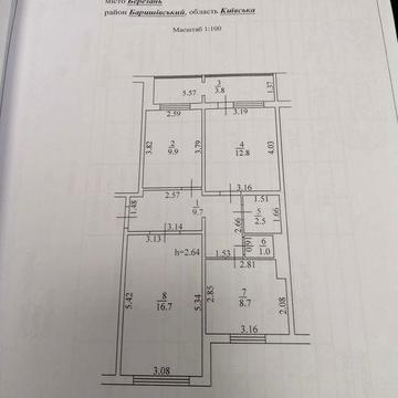 м. Березань, Броварський р-н, 3-к. квартира під ремонт, 21000 $