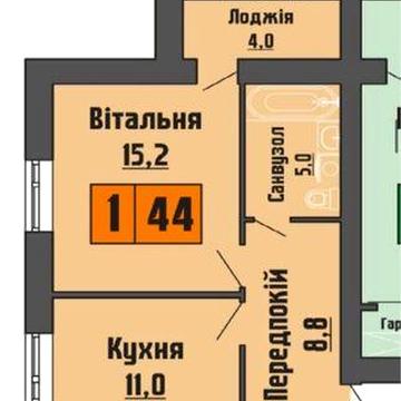 Продам однокімнатну квартиру в новобудові ЖК Династія