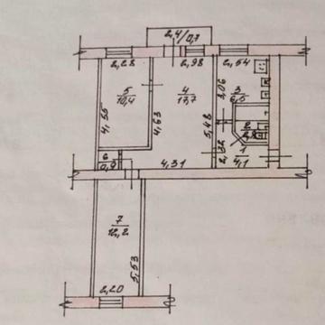 Продается 3к.квартира.55м.ЮТЗ- Молодогвардейская.