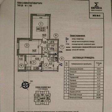 Продаж 2К квартири ЖК «Еврика» Будинок 6. Академіка Глушкова