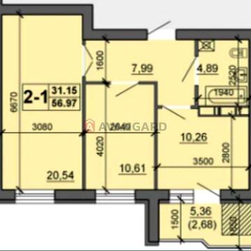 Продаж 2-х кімнатна квартира в Новобудові
