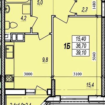 Почти центр 1 ком. 40м.кв ЖК Прохоровский квартал. Секция сдана. ЖК Прохоровский квартал.