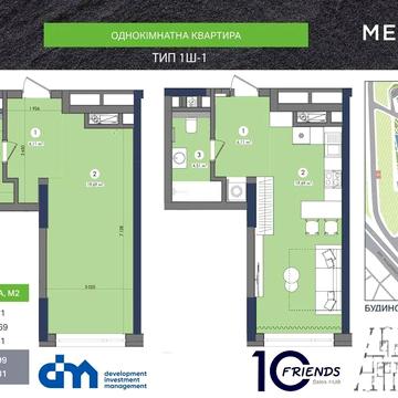 Однокімнатна квартира в ЖК Метрополіс поверх 8 ЖК Метрополіс
