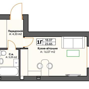 Терміново!Квартира студія в Ірпені за 22000 .Без комісії.