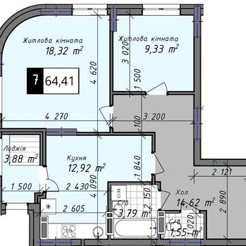Продажа двухкомнатной квартиры 65кв.на Грушевского ЖК Odesa City