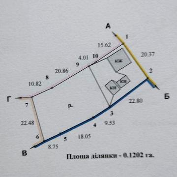Земельну ділянку з будинком