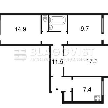 Продаж 3 кімнатної квартири ,вул.Вишняківська 8,Осокорки