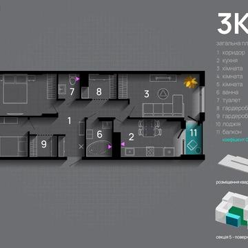 Найдешевша 3 кім Skygarden 5 секція ЖК Skygarden