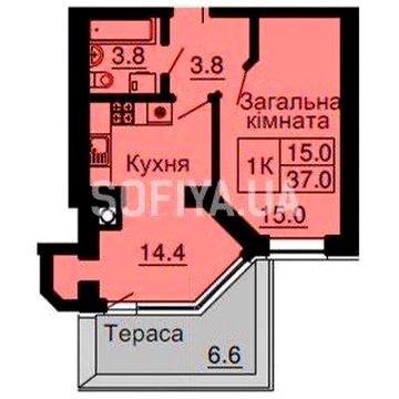 Терміново!  1 кім. кв. з терасою та коморою ЖК Софія Нова ЖК Sofia Nova