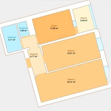 2х комнатная квартира на Кадорр Сити! 72 метра! Вид на ипподром! ЖК 67 жемчужина