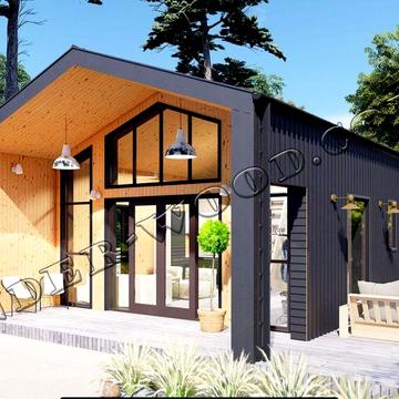Каркасний будинок 85 м2 «Під Ключ». Барнхаус. 3 комплектації.