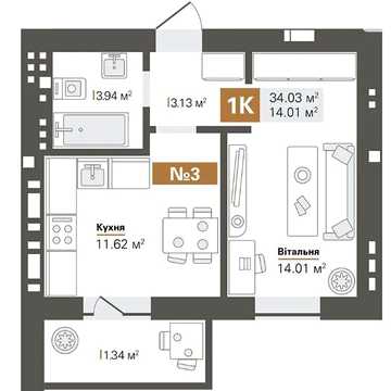 Продаж 1к Квартира Санаторна вулиця ЖК Park Residence