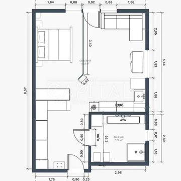 Продається квартира  52 м² у ЖК «Альпійське містечко», Соломянський ЖК Альпійське містечко
