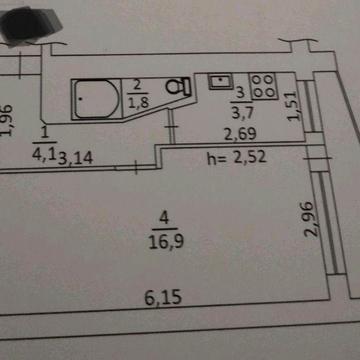 Продам однокомнатную квартиру 30кв.м.