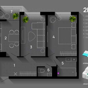 ТЕРМІНОВО! Акція! Двокімнатна 65м2 у ЖК SkyGarden. ЖК Skygarden
