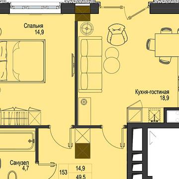Продаж 1к Квартира Французький бульвар ЖК Первый Французский