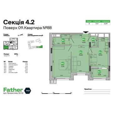 Продаж 2к Квартира Промислова вулиця ЖК Father