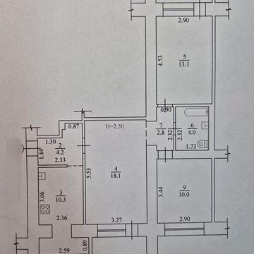 Продажа пр-т Жуковського 3комн. 6/9 , 50 тис.
