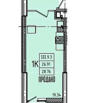 Квартира студія Аркадія 29м2 ЖК Еллада біля моря ЖК Еллада