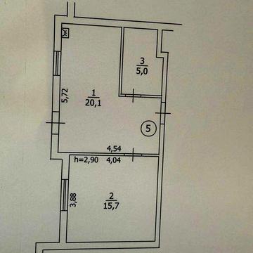 1-кімн. квартира з зем.ділянкою, м. Бориспіль вул Шевченка, 38.000 EUR