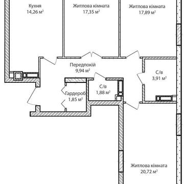 Продаж 3к Квартира Ольги Кобилянської (Достоєвського) вулиця ЖК Синергия Сити