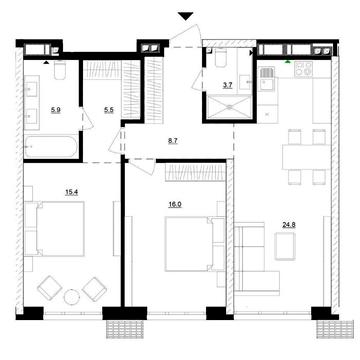Продаж 2к квартири ЖК Русанівська гавань 4-2А 83кв ВИДОВА Без% ЖК Русанівська гавань