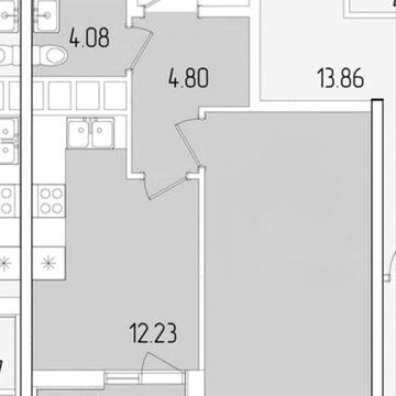 67 Жемчужина. Кадорр. Правильная планировка. 1 комната. Вид на город ЖК 67 жемчужина