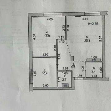 Продається 2-кімн. квартира 63 м² | ЄОселя | Чорноморськ ЖК Морський