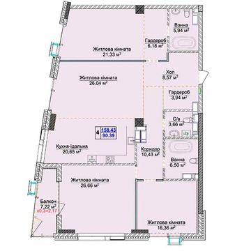 Новопечерські липки, Від Забудовника, 158,43м2, Верхогляда 19 ЖК Новопечерські Липки