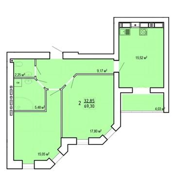 Эксклюзив! Продажа 2 к. квартиры 72м2 в ЖК Сокольники ЖК Сокольники