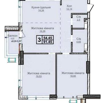 Продаж, 3-кімнатна квартира 90м2, А. Верхогляда (Драгомирова), 4 ЖК Новопечерські Липки