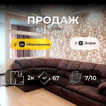 Квартира з ремонтом, меблями та технікою. Масани. LD