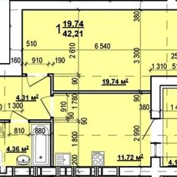 ЖК МИРА 3 продам 1-комн квартиру 43м2 в Новострое MV ЖК МИРА 3