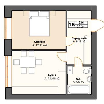 1-к квартира ГОТОВА! Акційна ціна за 40м2!