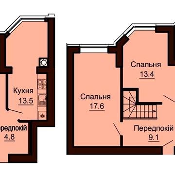100 кв.м. в двох рівнях. 51000 грн. за кв.м. Софія Резиденція. ЖК Софія Резиденція