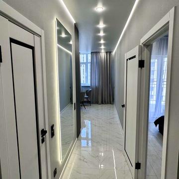 66 жемчужина. Вид во двор и ипподром. 1 комната. Полукруглая терраса ЖК 66 жемчужина