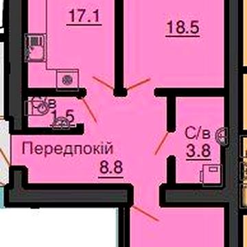 66 кв м двокімнатна Софія Резиденція 52000 грн. за кв м ЖК Софія Резиденція