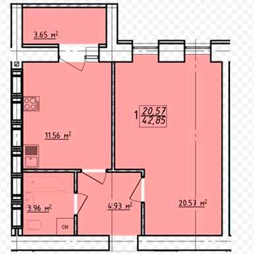 Продам реальную 1К квартиру в сданном доме ЖК Левада-2 Новострой GT ЖК Левада 2