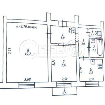 Продається 2-кімнатна квартира, 3/3 поверх, 44.7 м², Кривий Ріг