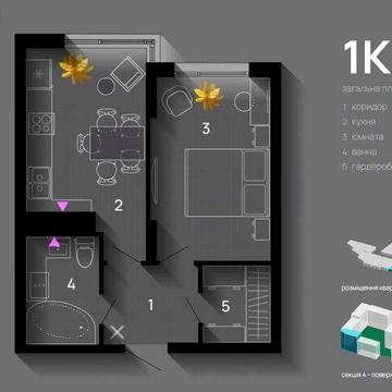 1 кімнатна квартира в центрі ЖК скайгарден