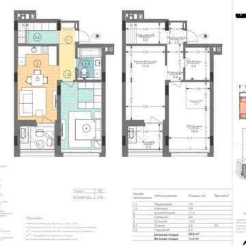 Продаж 1-к квартири 41-50 м кв Unit Home (Юнит Хоум) ЖК Юніт хом