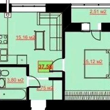 Продаж компактної однокімнатної квартири біля парку