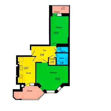 Продам квартиру 2-к 74 кв.м. Теплична 38. ЖК Святопетрівське