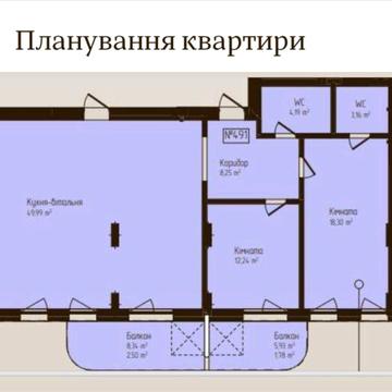 Продається чорнова 2-х кімнатна квартира. Residents Avenue. ЖК Residents Avenue