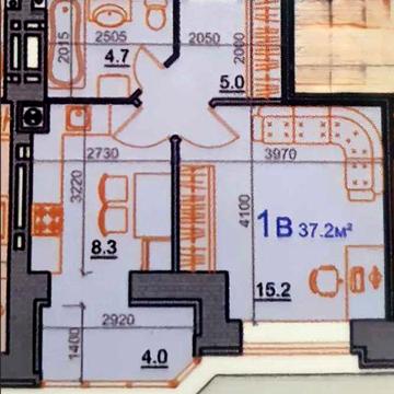 1кк 37,2 м2. ЖК Курортний ЖК &quot;Курортный