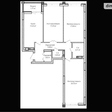 Продаж 3к Квартира Ольги Кобилянської (Достоєвського) вулиця ЖК Синергия Сити